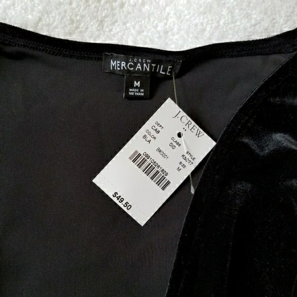 J. Crew Factory Velvet Wrap Top - Picture 8 of 8